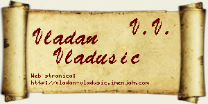 Vladan Vladušić vizit kartica